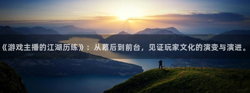 沐鸣登录：《游戏主播的江湖历练》：从幕后到前台，见证玩家文化