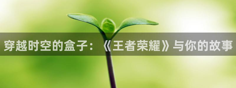 沐鸣娱乐登录地址是什么：穿越时空的盒子：《王者荣耀》与你的故